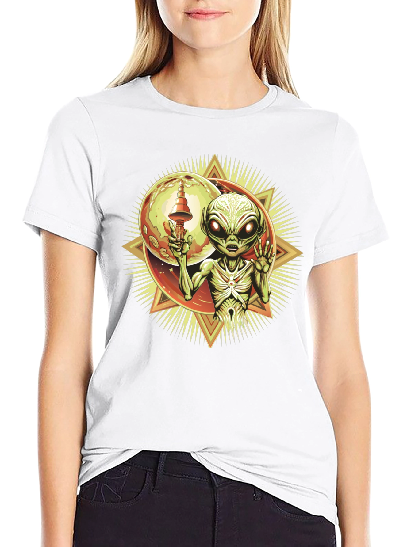 Alien Graphic Tee - Retro Sci-Fi Design