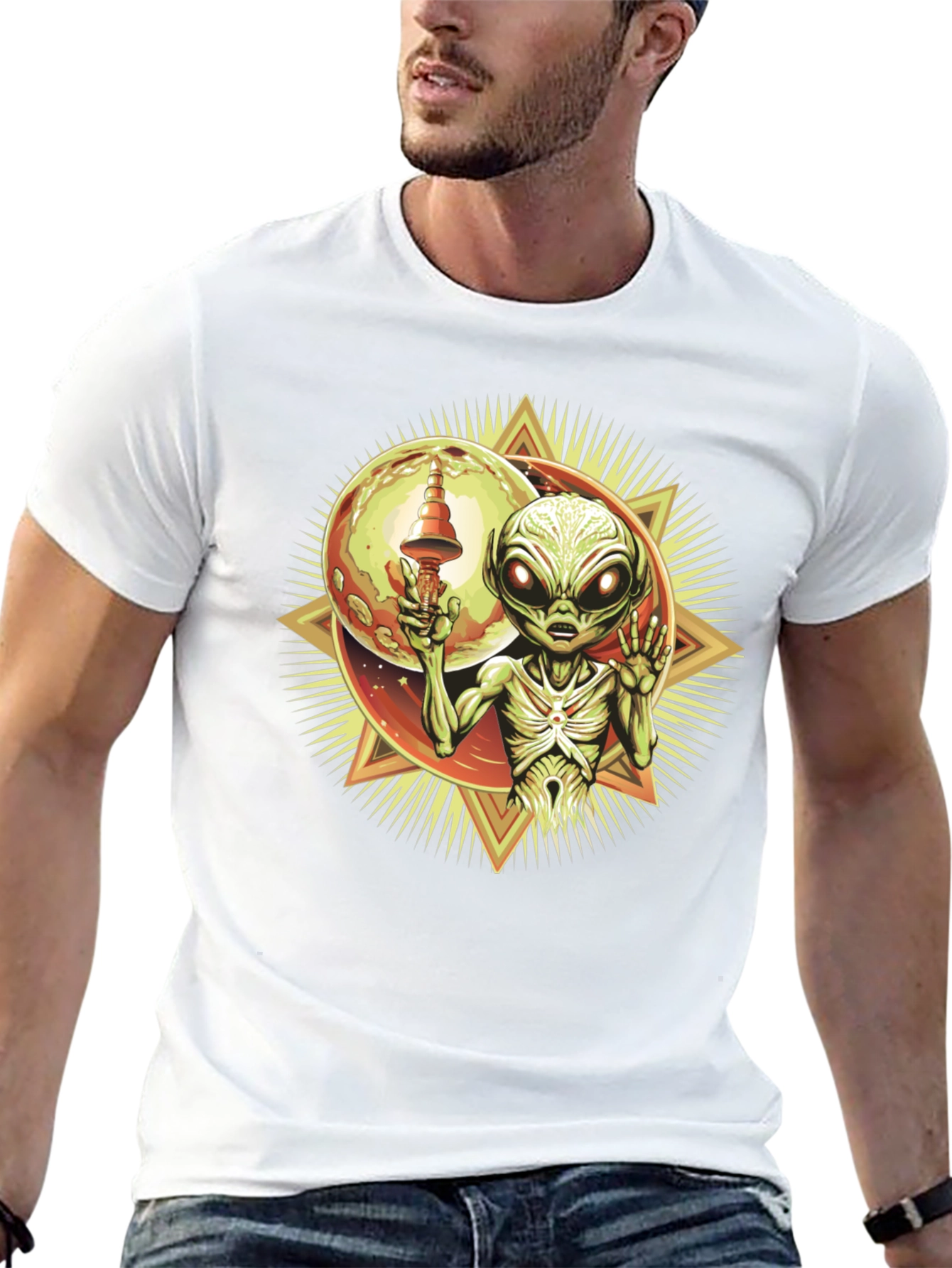 Alien Graphic Tee - Retro Sci-Fi Design