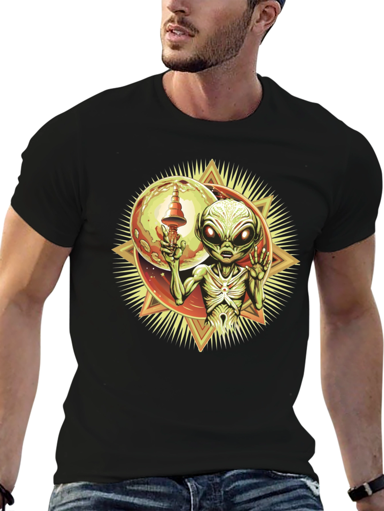 Alien Graphic Tee - Retro Sci-Fi Design
