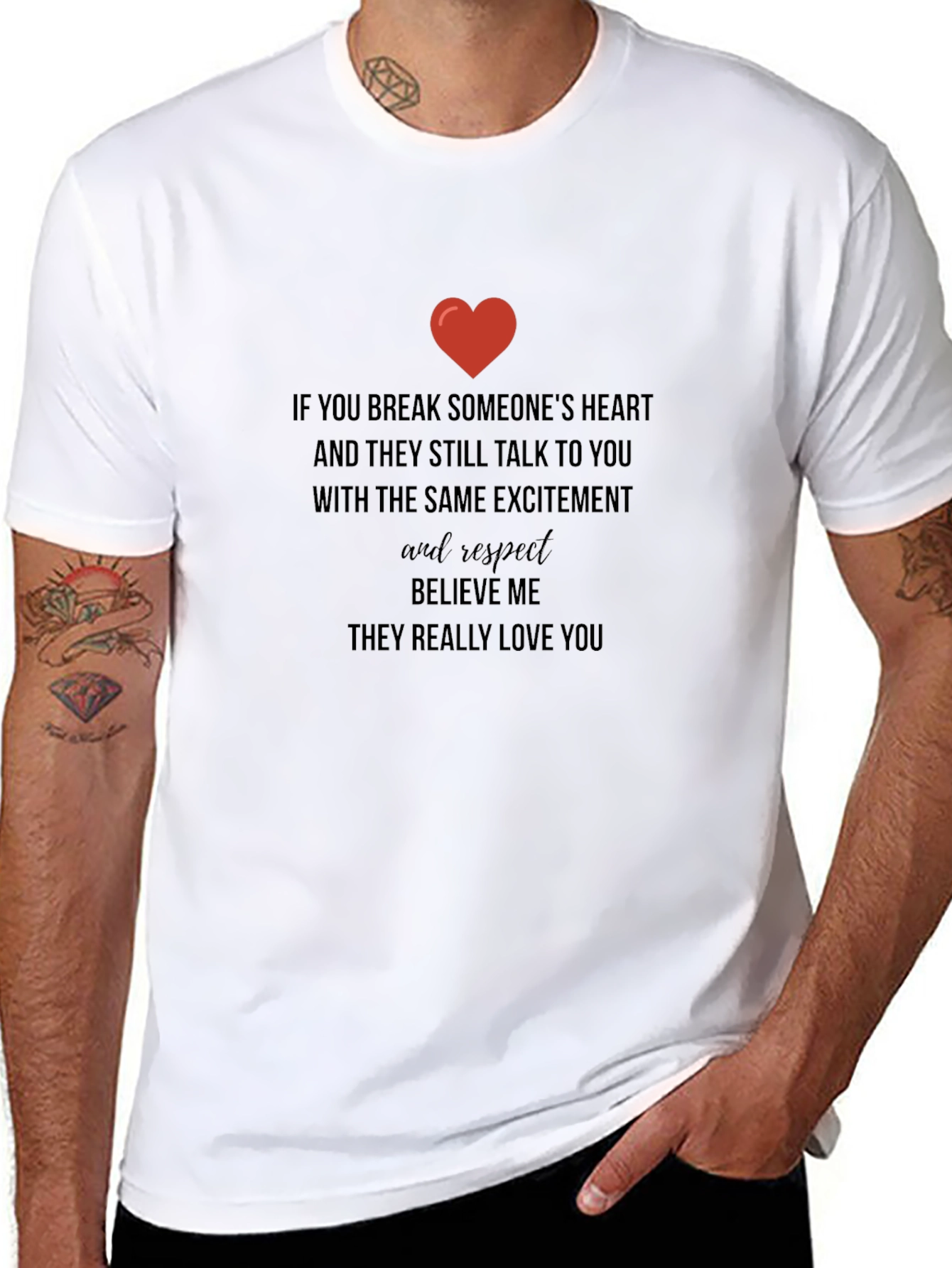 Heartfelt Message Tee: Love & Respect T-Shirt