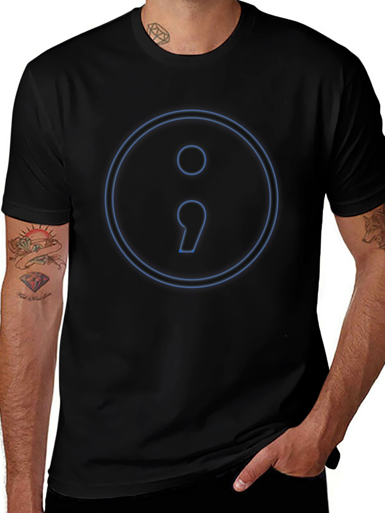 Semicolon Graphic Tee - Support Mental Health