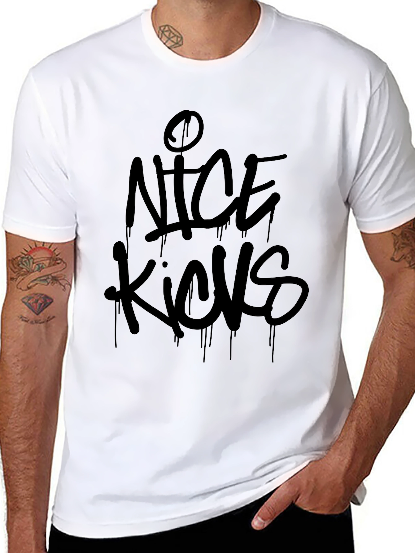 Nice Kicks Black Graphic Tee
