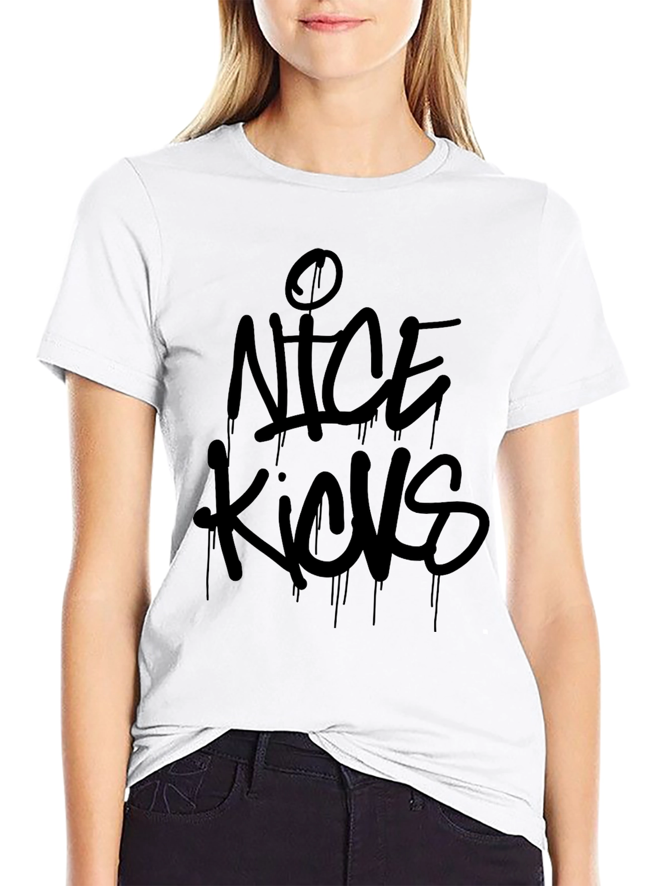 Nice Kicks Black Graphic Tee
