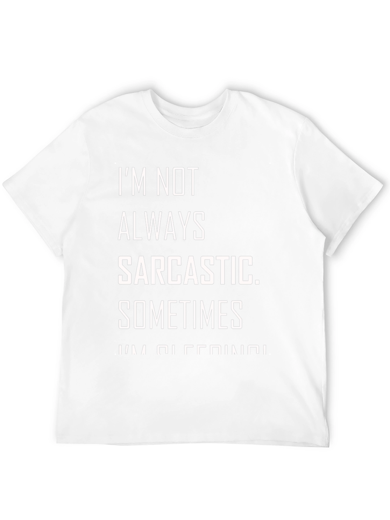 Sarcastic Sleeping Black Graphic T-Shirt