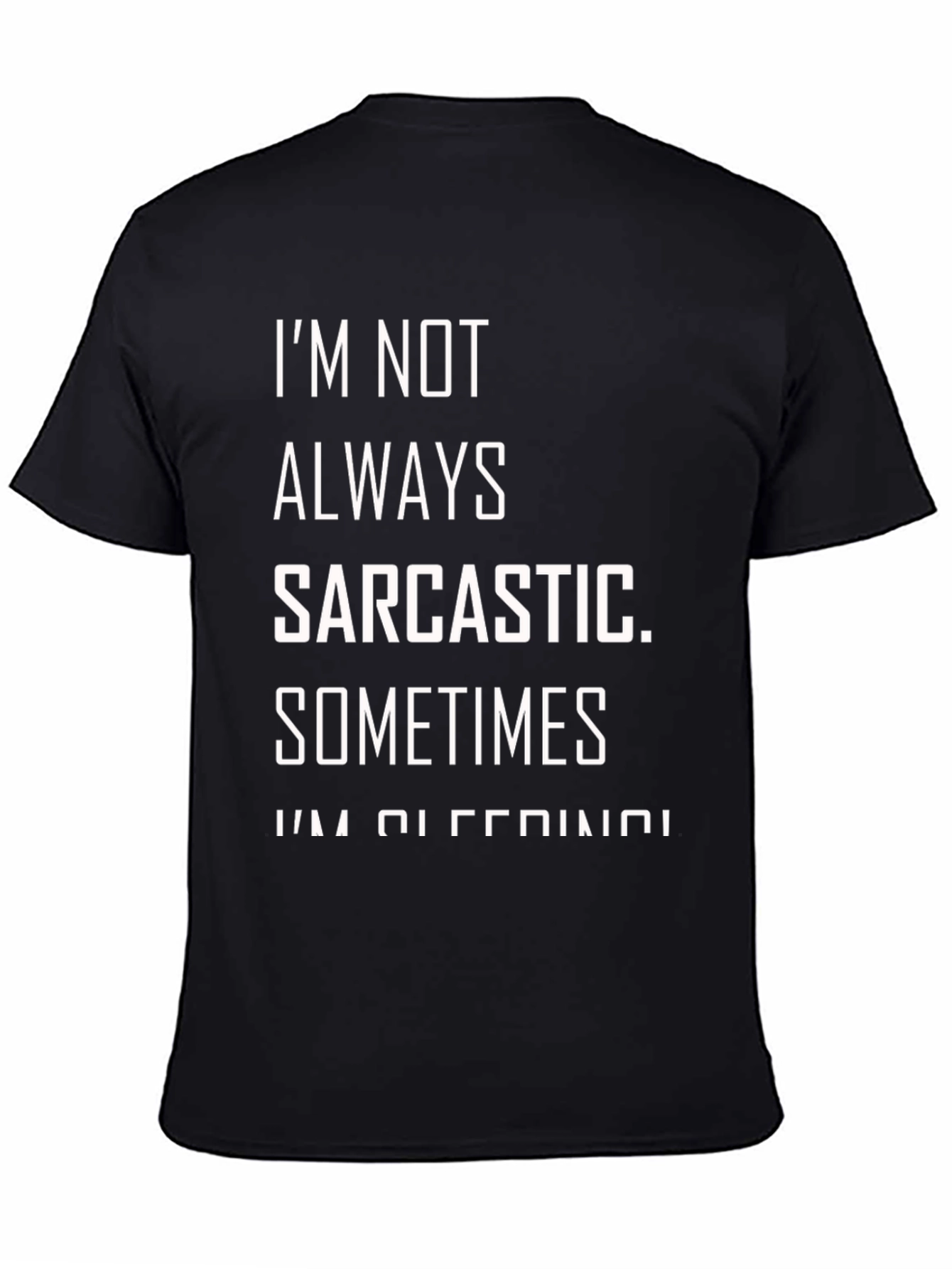 Sarcastic Sleeping Black Graphic T-Shirt