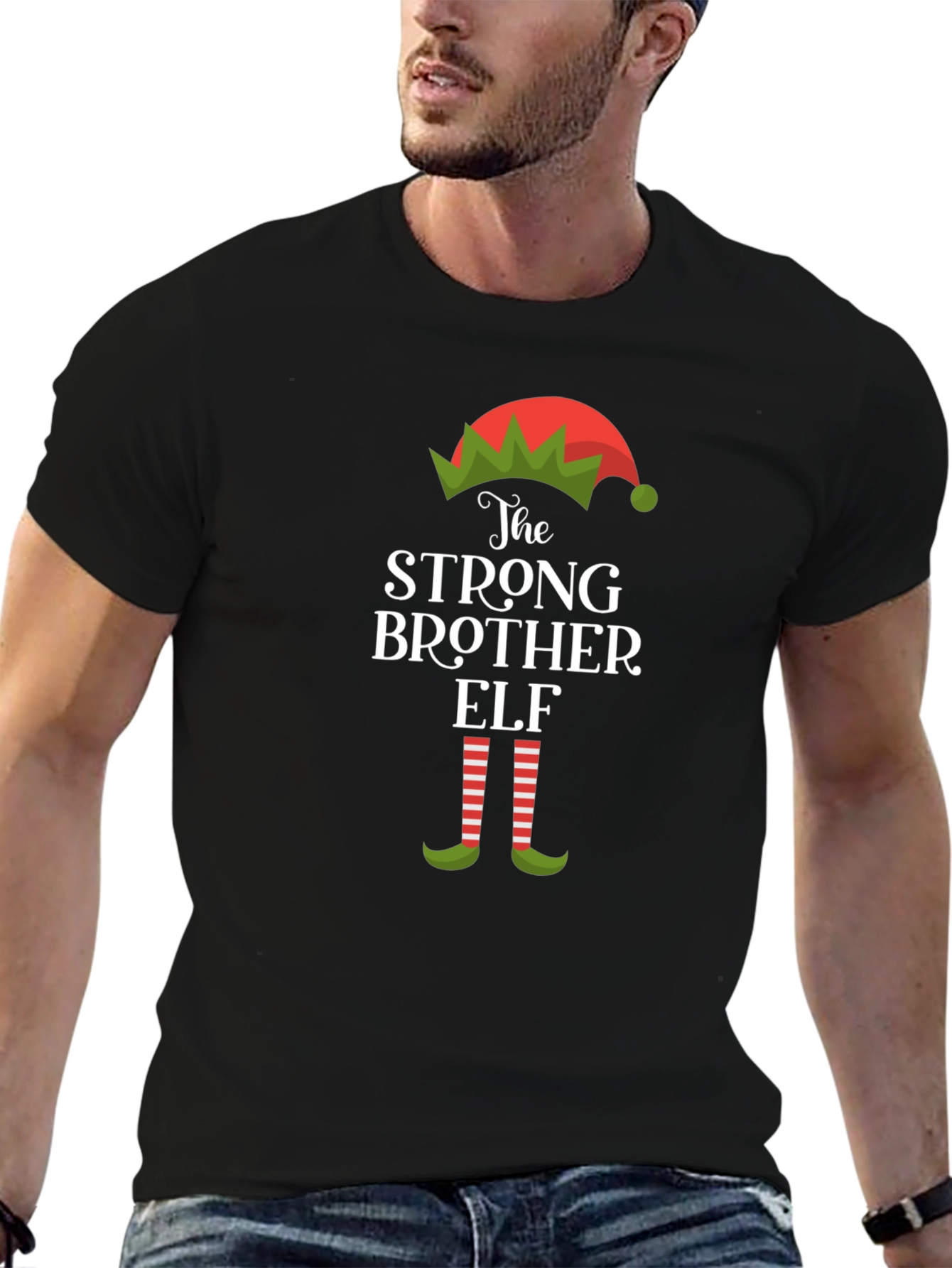 Strong Brother Elf Christmas T-Shirt