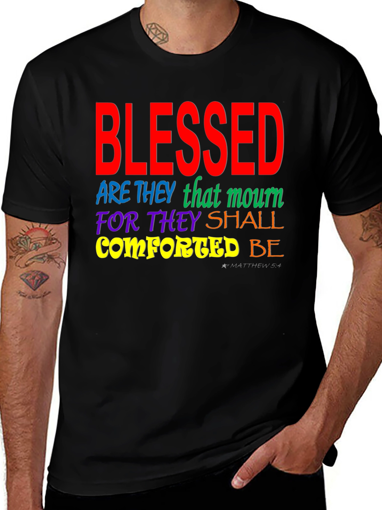 Blessed Christian T-Shirt Matthew 5:4