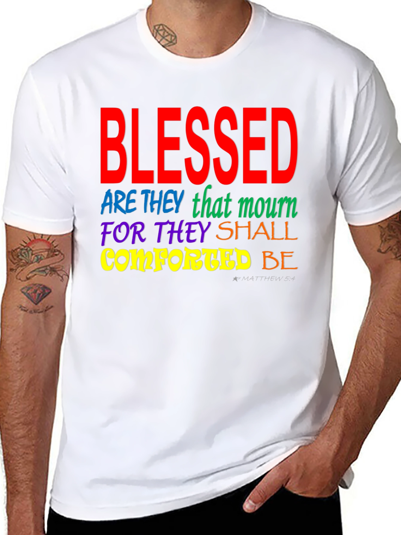 Blessed Christian T-Shirt Matthew 5:4