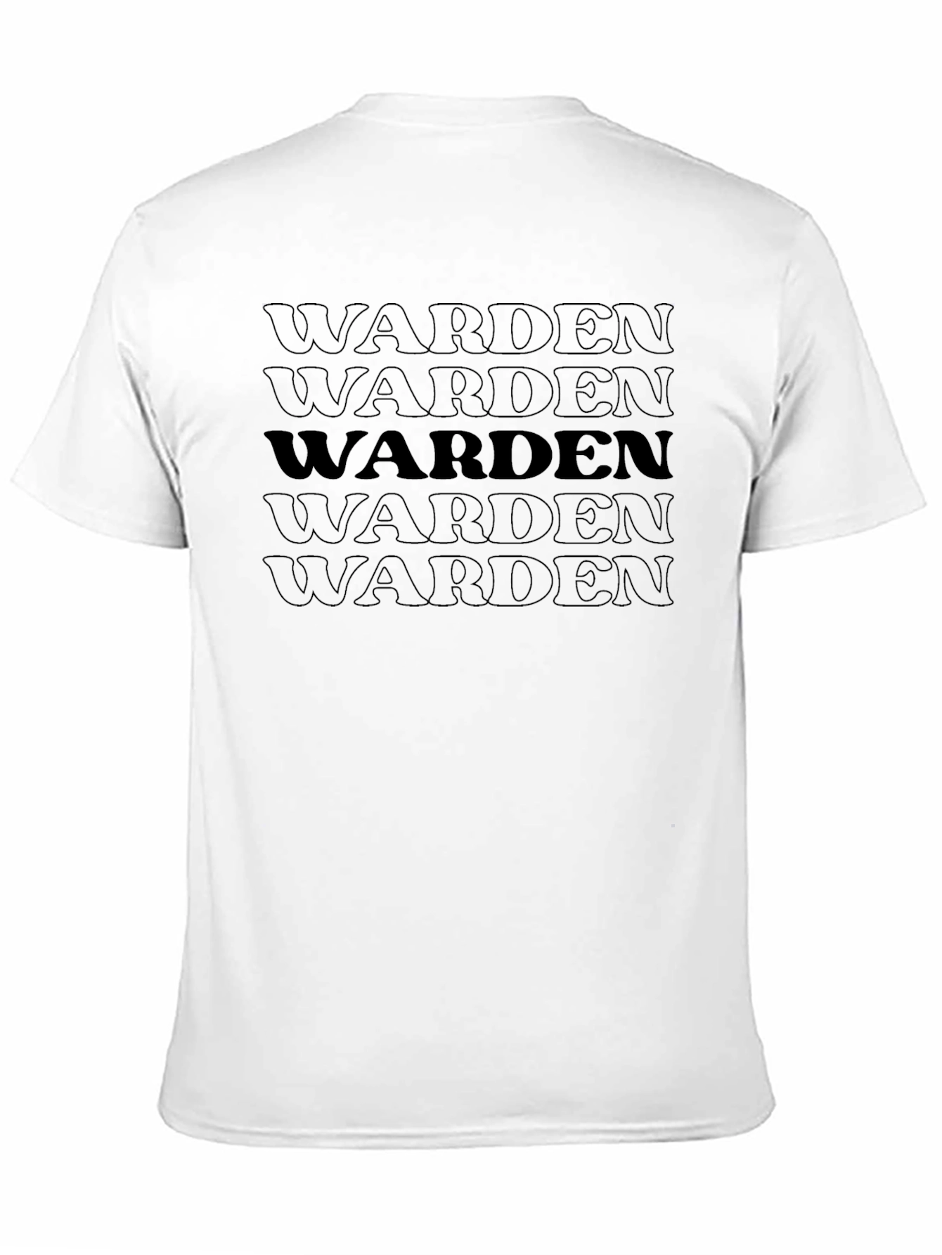 Warden Stacked Graphic T-Shirt - Soft Cotton Tee