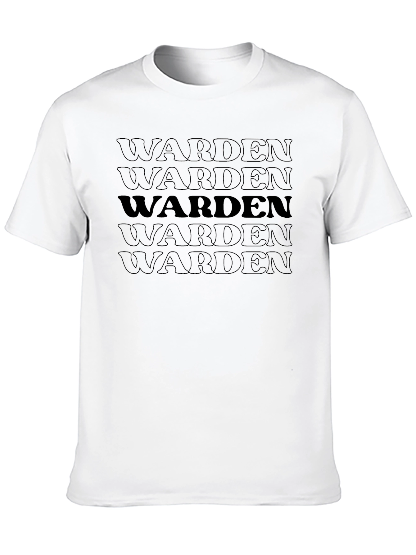 Warden Stacked Graphic T-Shirt - Soft Cotton Tee