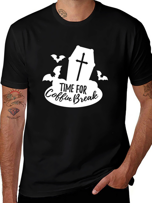 Time for Coffin Break Graphic T-Shirt - Halloween Tee