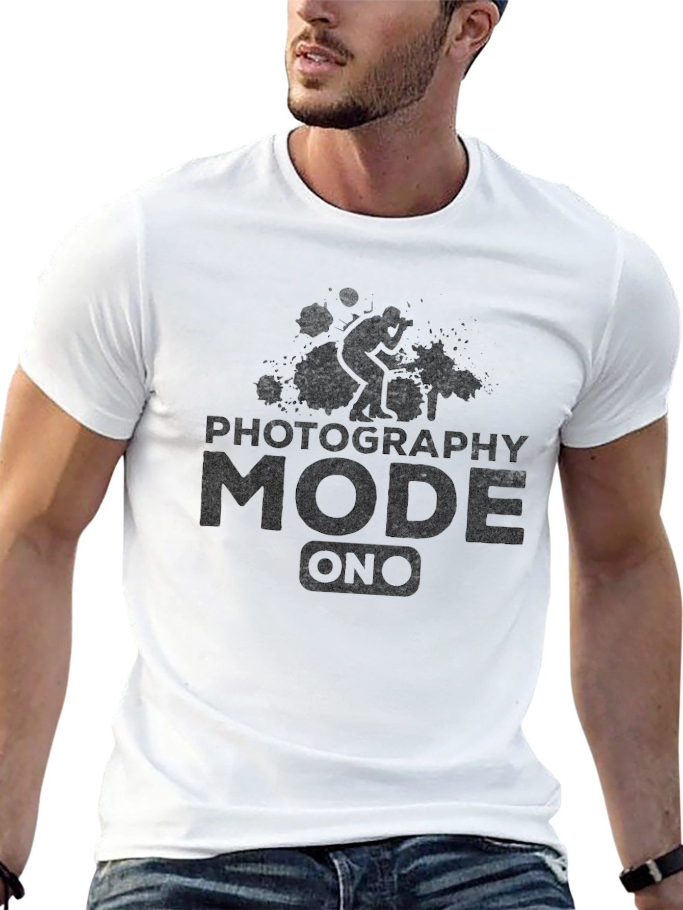 Photography Mode On Black Graphic Tee