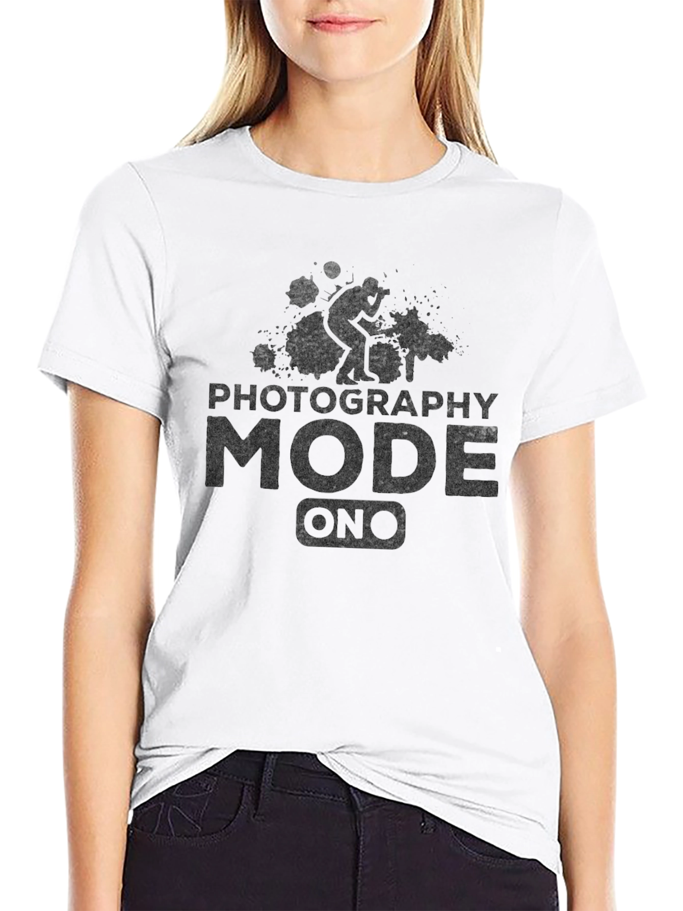 Photography Mode On Black Graphic Tee