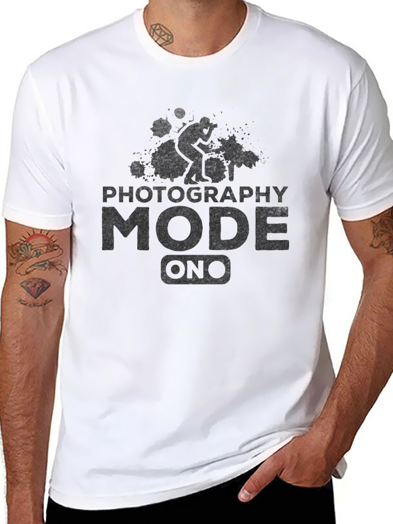 Photography Mode On Black Graphic Tee