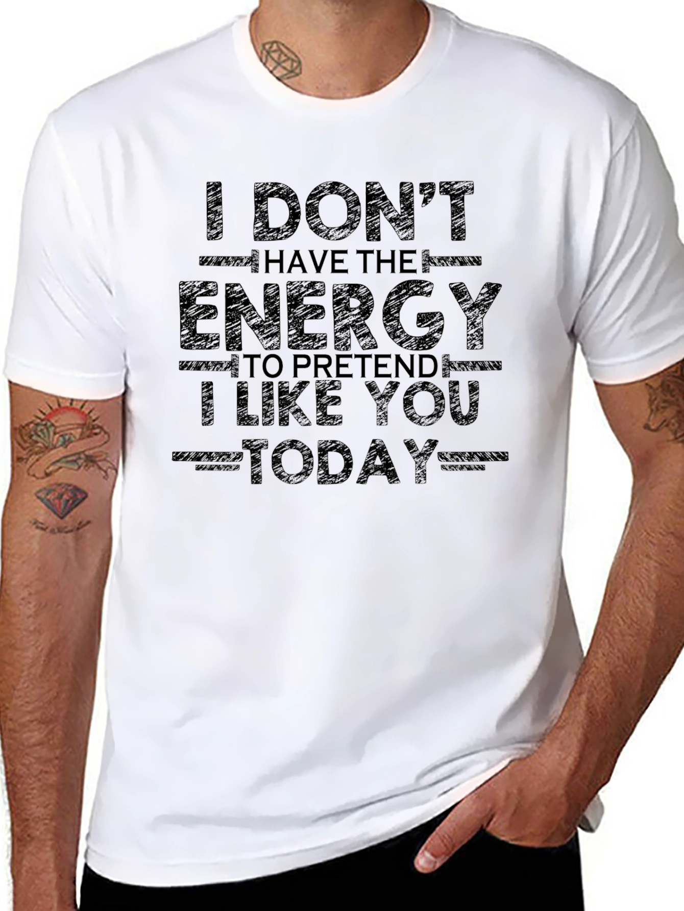 I Dont Have The Energy Today Graphic Tee