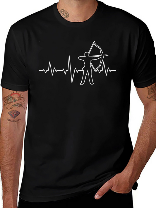 Archery Heartbeat Graphic Tee - Black