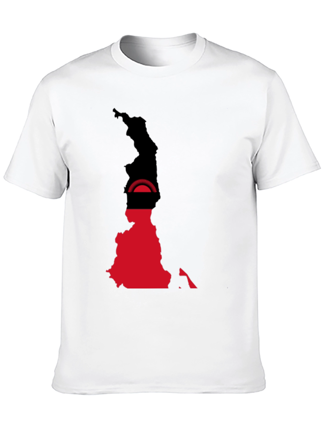 Malawi Flag Map T-Shirt - Black