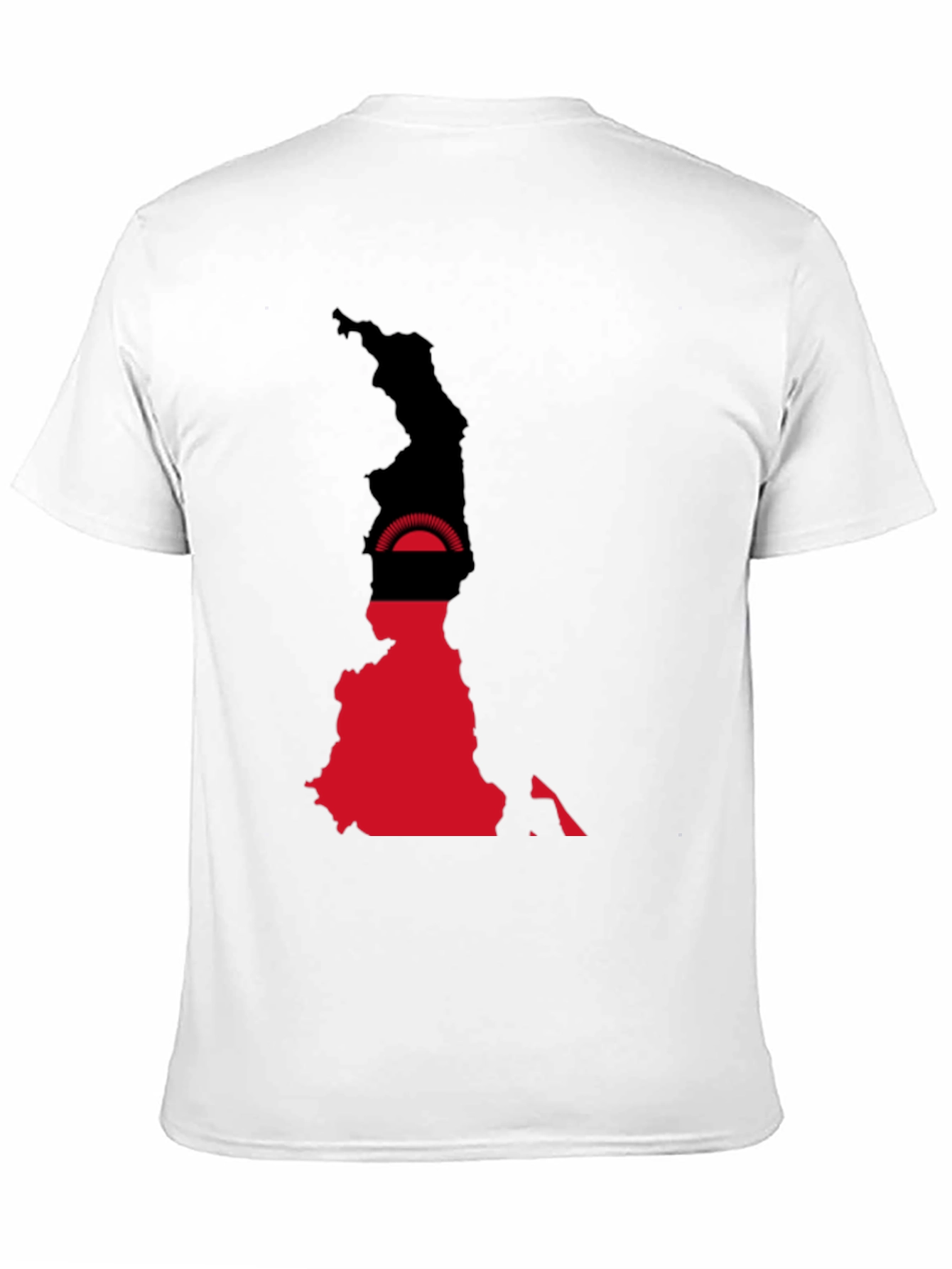 Malawi Flag Map T-Shirt - Black