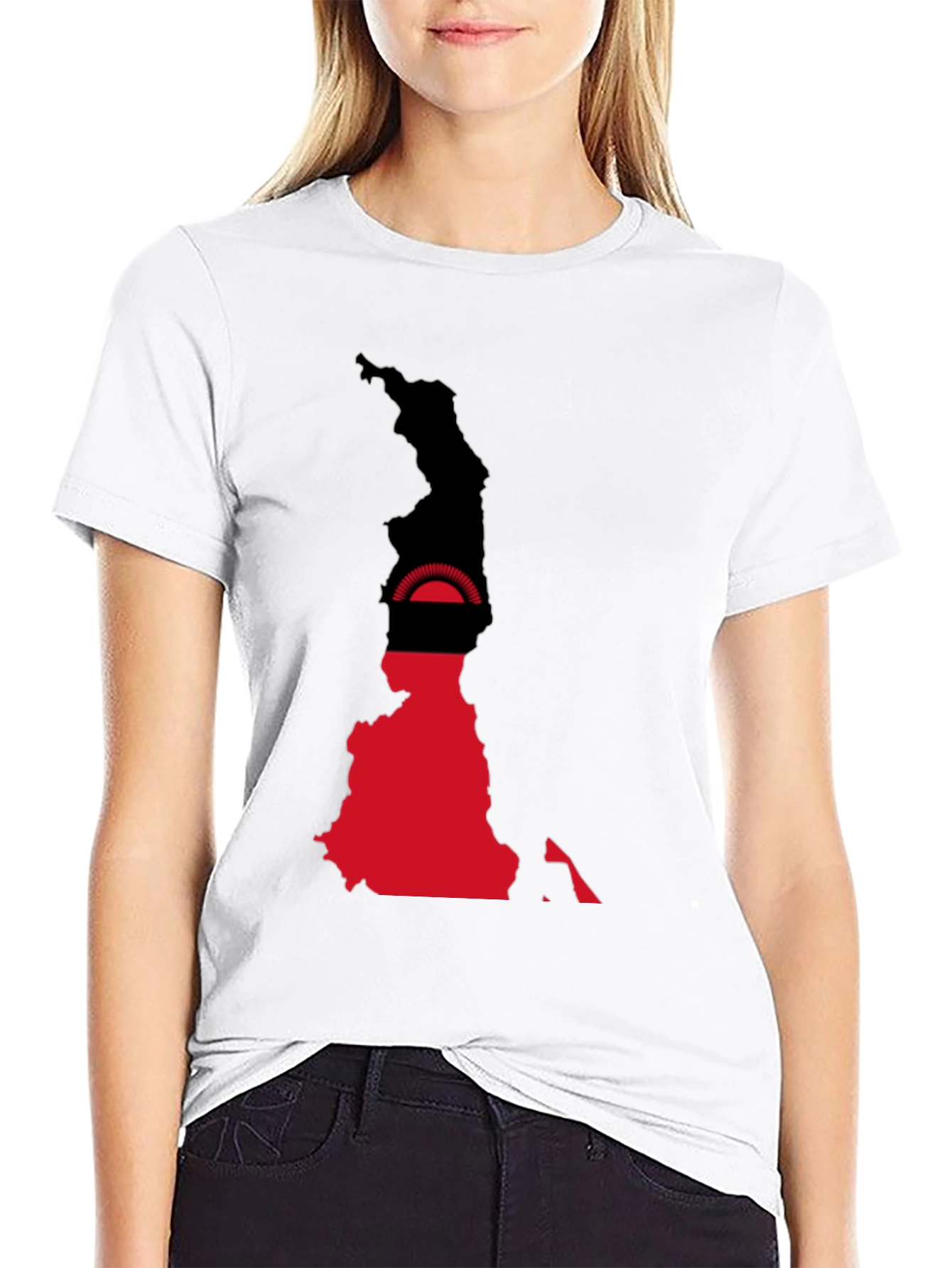 Malawi Flag Map T-Shirt - Black