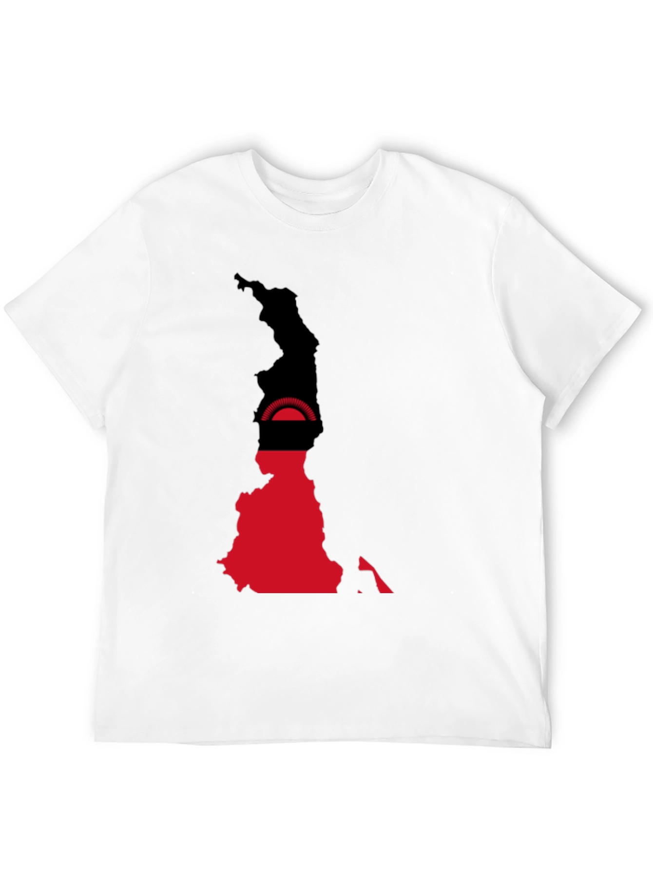 Malawi Flag Map T-Shirt - Black