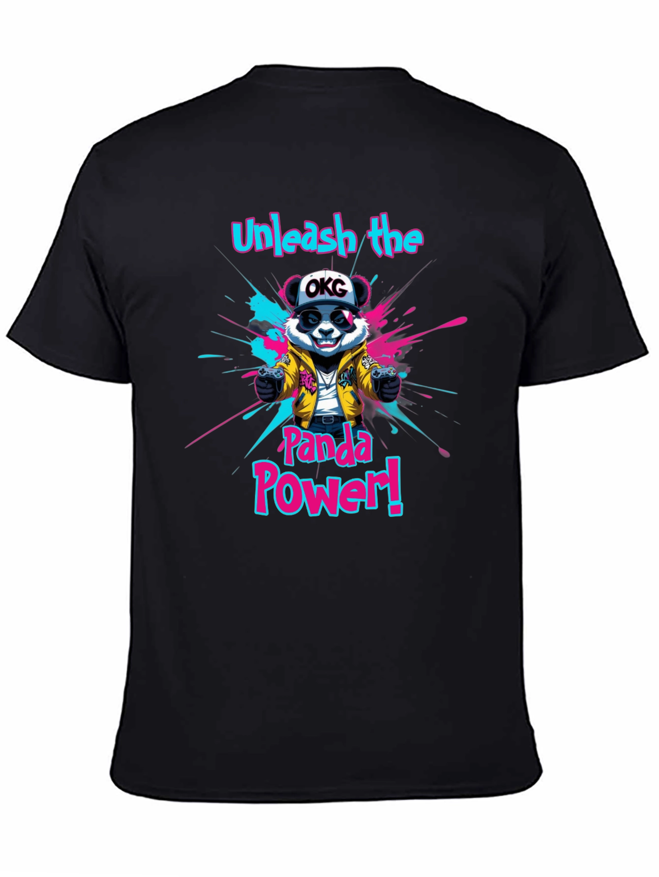 Unleash Panda Power Black T-Shirt