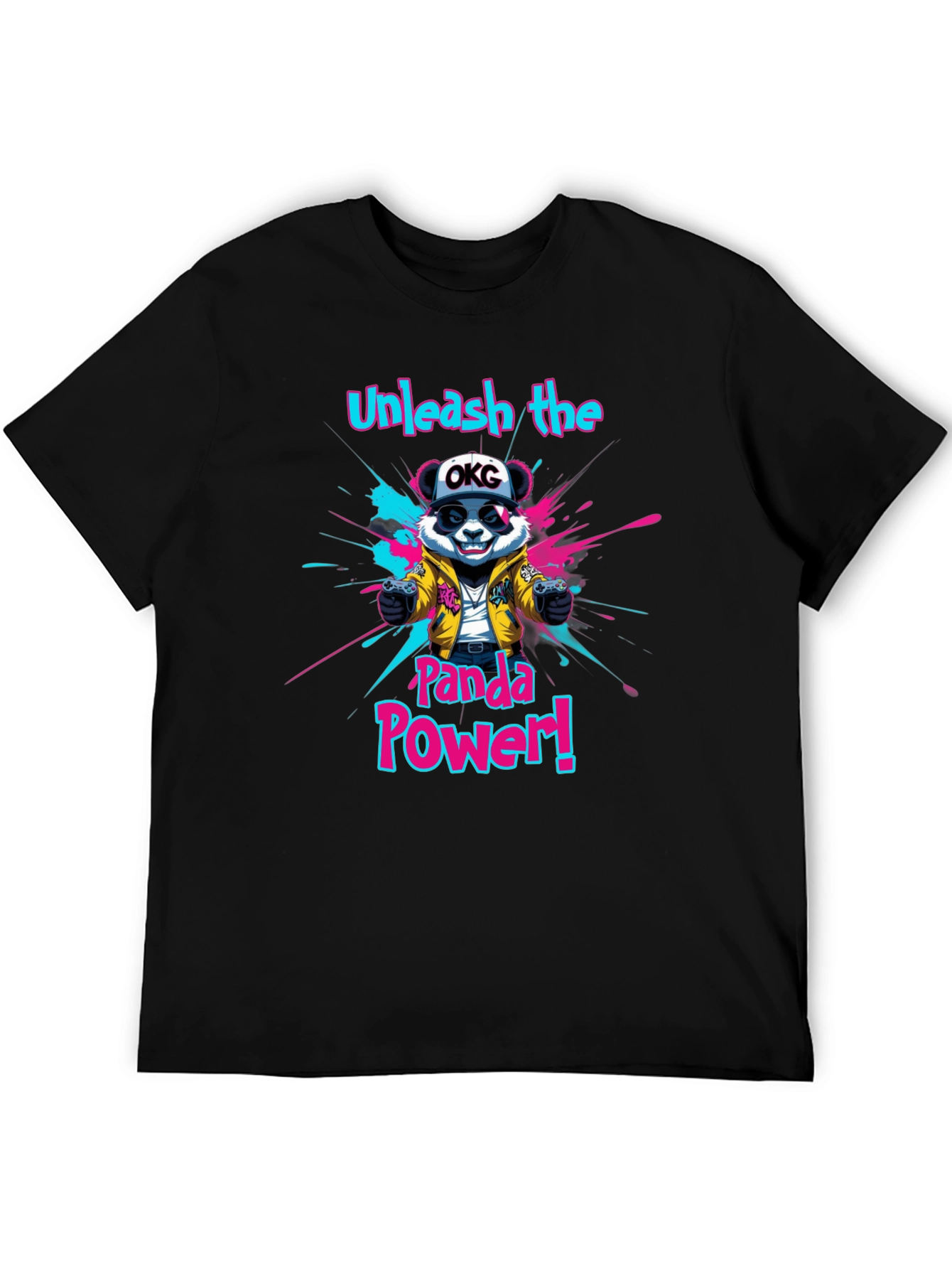 Unleash Panda Power Black T-Shirt