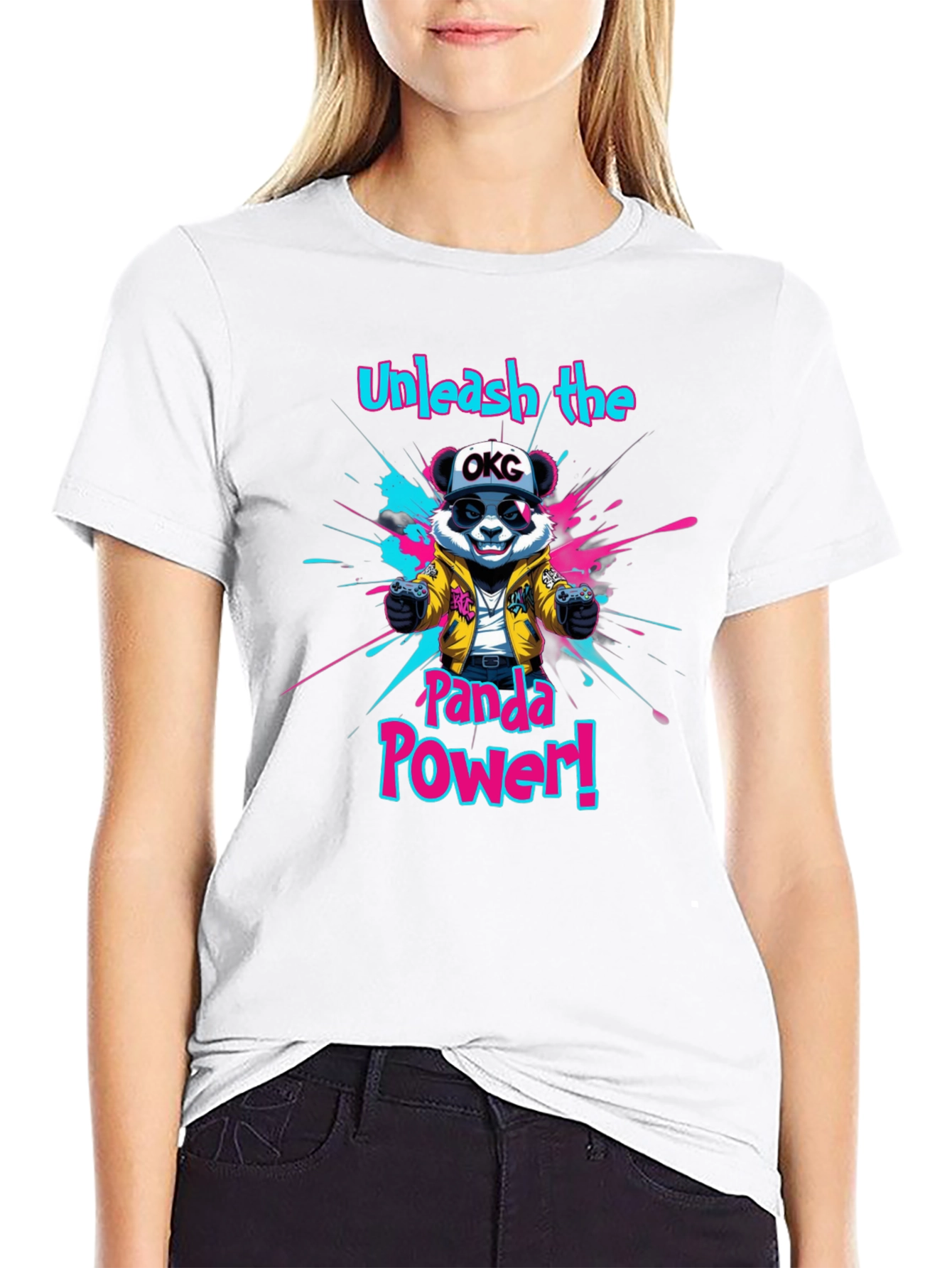 Unleash Panda Power Black T-Shirt