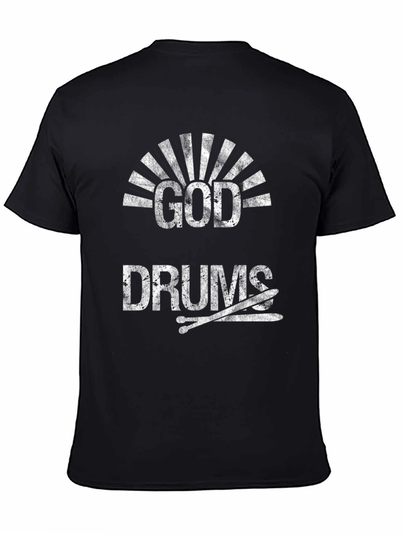 God Drums Black T-Shirt - Music Lover Tee