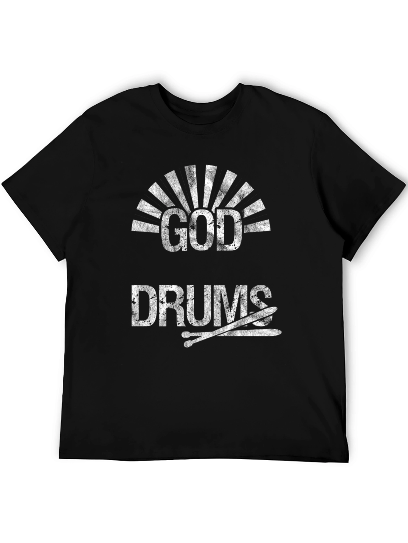 God Drums Black T-Shirt - Music Lover Tee