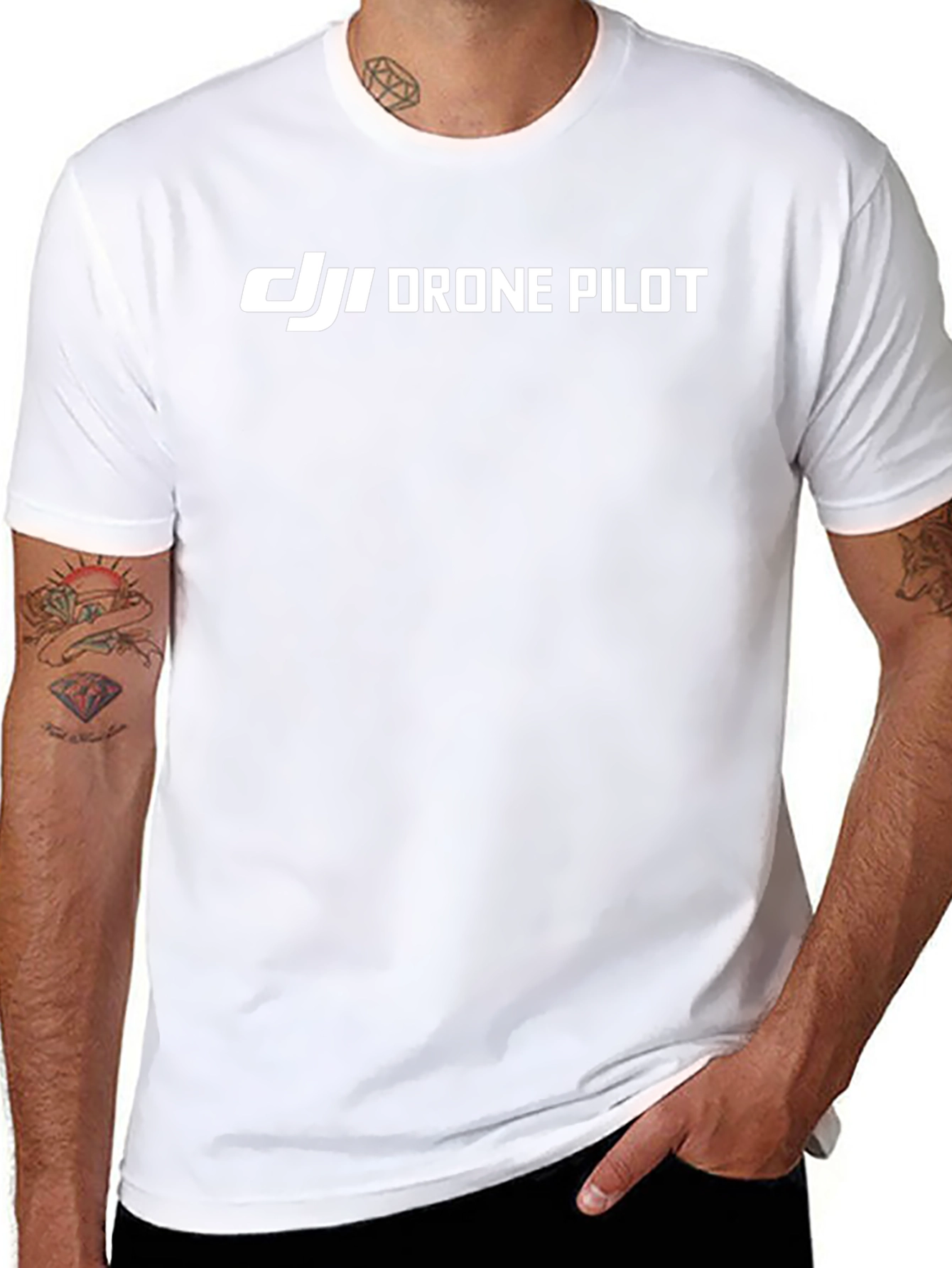 DJI Drone Pilot Black T-Shirt | Aviation Apparel