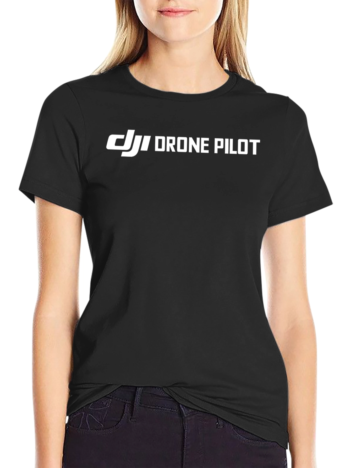 DJI Drone Pilot Black T-Shirt | Aviation Apparel