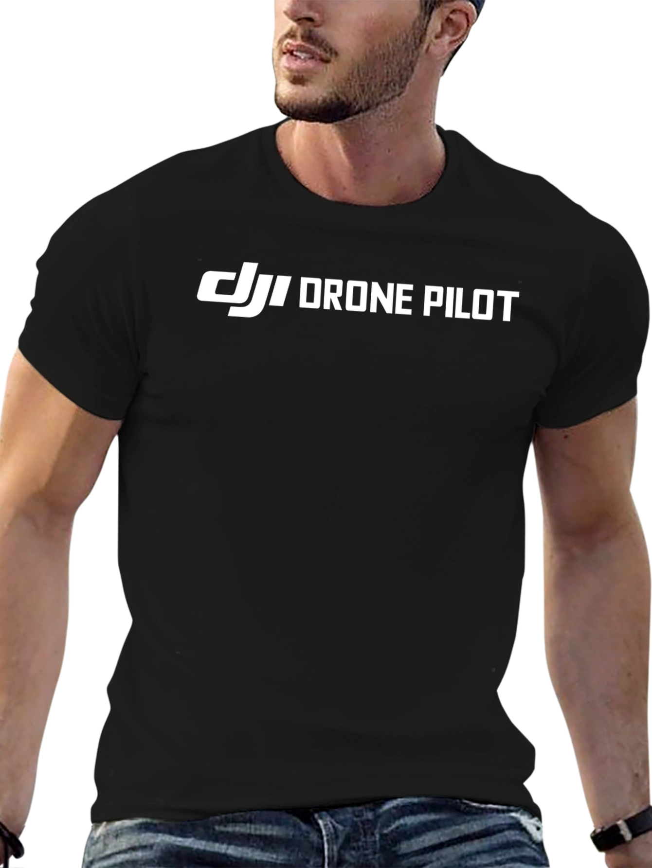DJI Drone Pilot Black T-Shirt | Aviation Apparel
