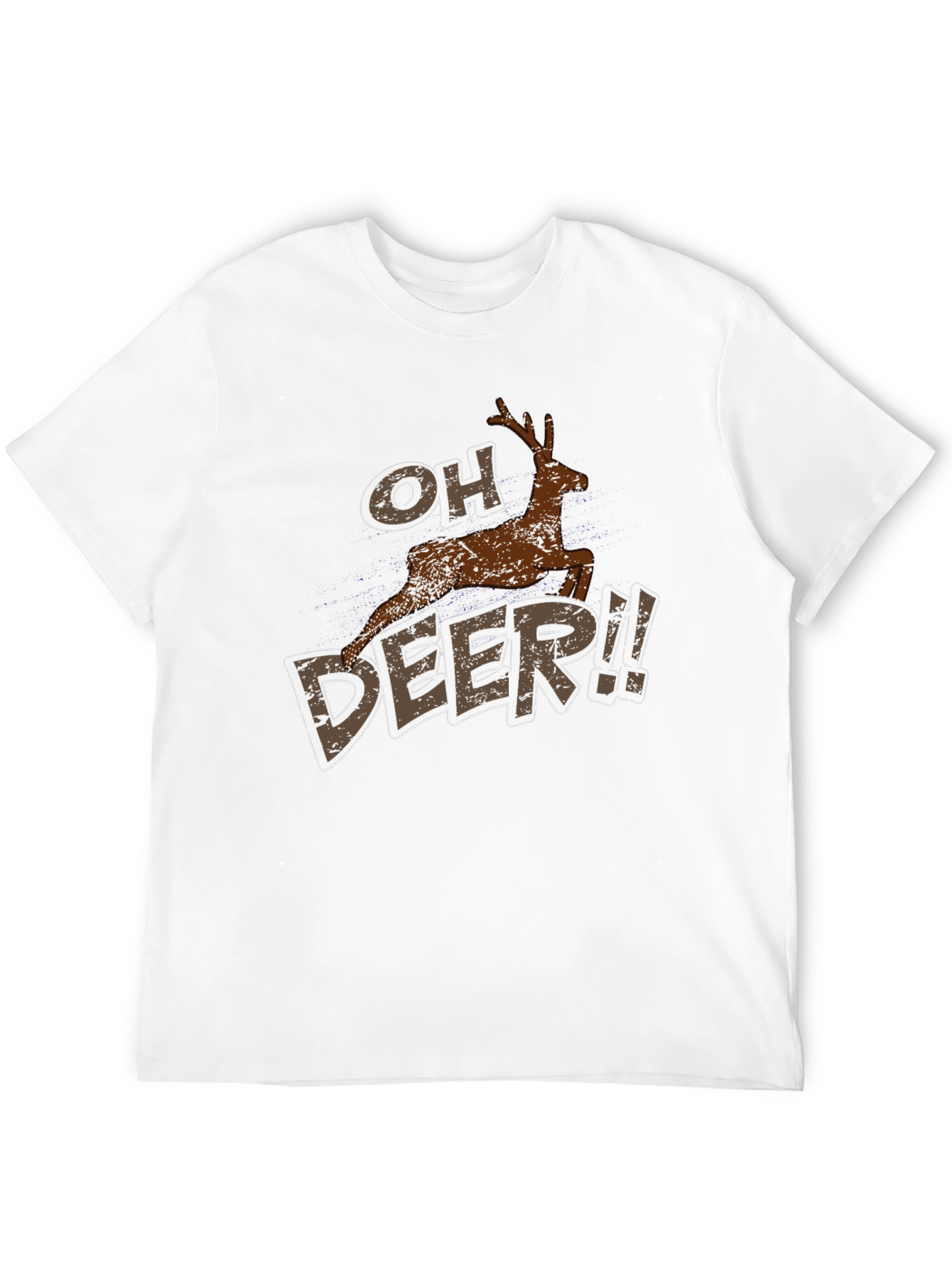 Oh Deer Graphic T-Shirt - Black Crew Neck Tee
