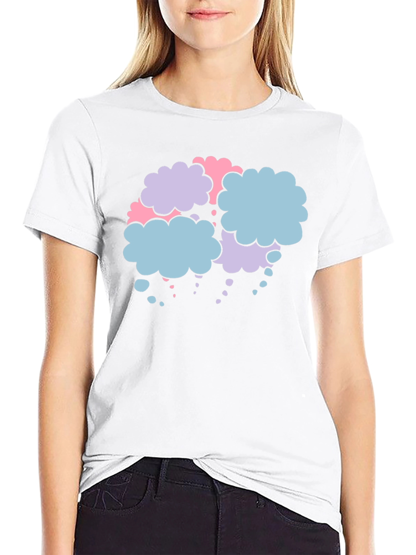 Cloud Bubble Graphic Tee - Soft Cotton Blend