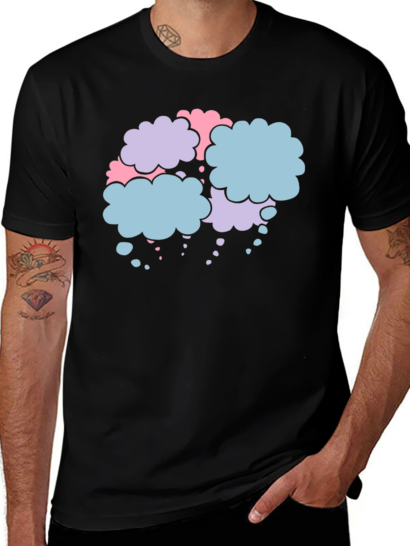 Cloud Bubble Graphic Tee - Soft Cotton Blend