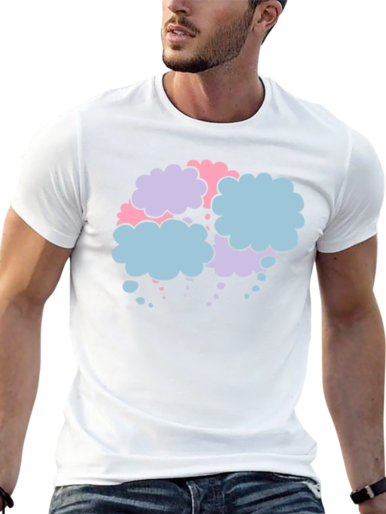 Cloud Bubble Graphic Tee - Soft Cotton Blend