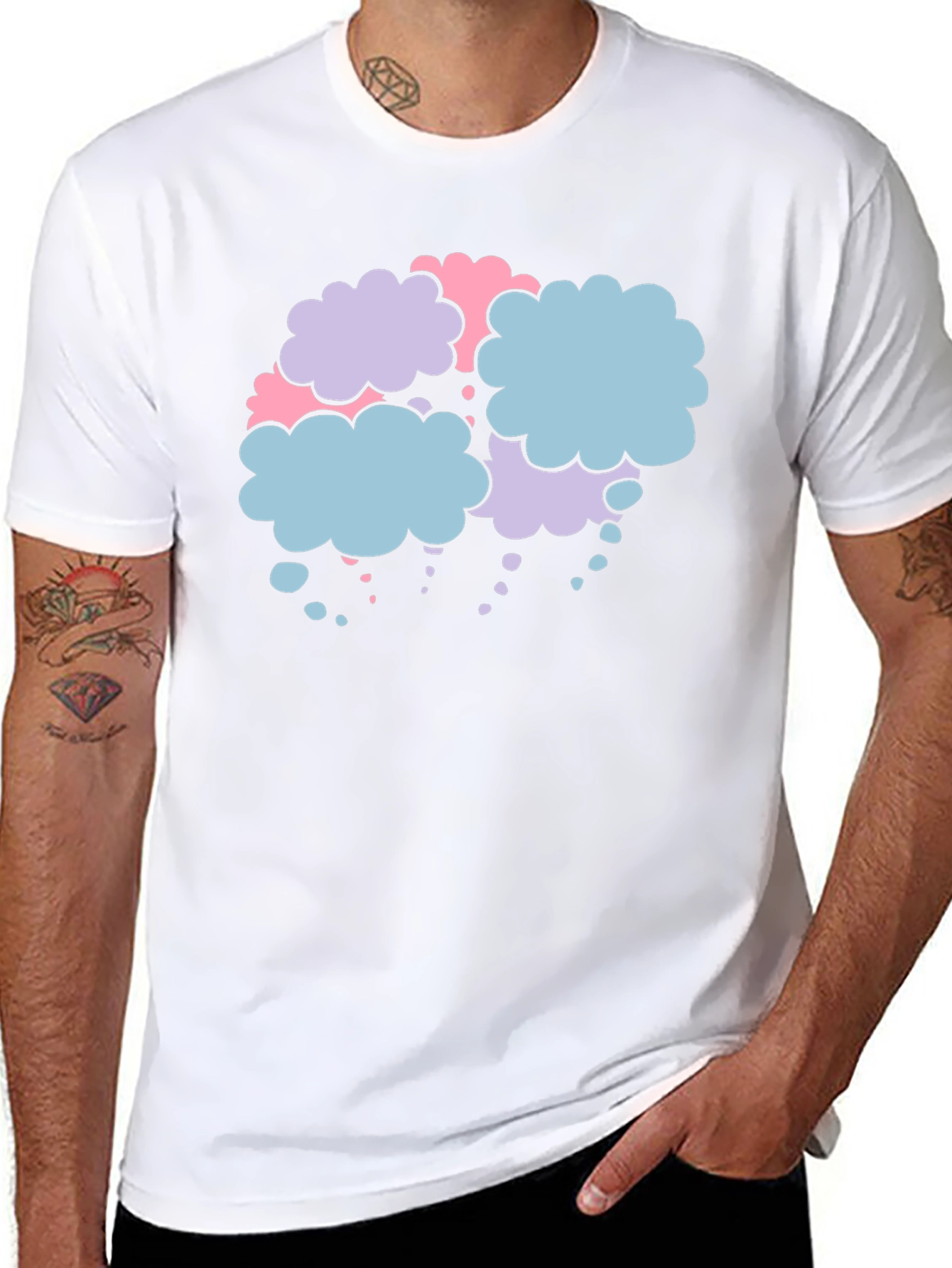 Cloud Bubble Graphic Tee - Soft Cotton Blend