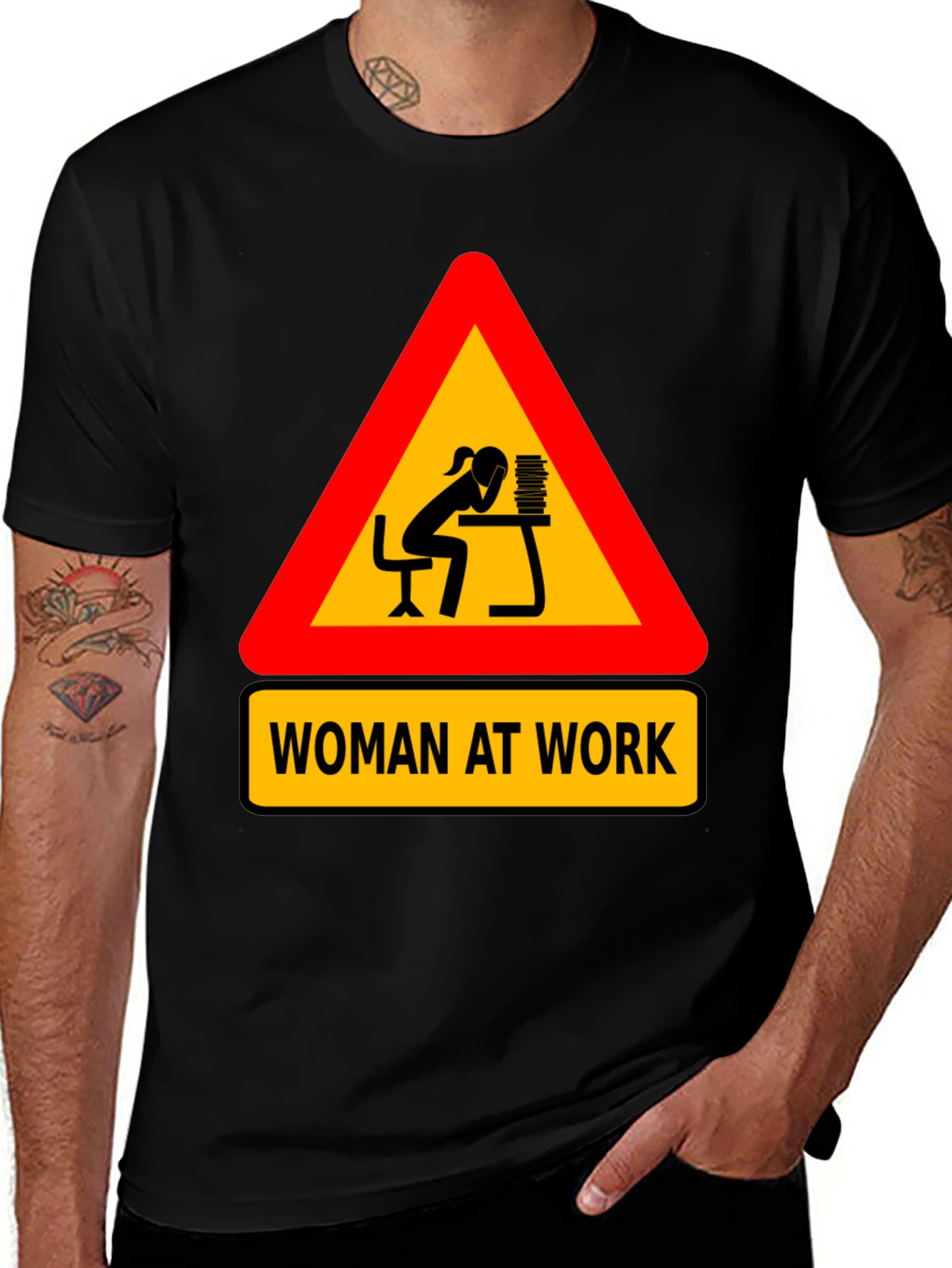 Woman At Work T-Shirt - Funny Graphic Tee