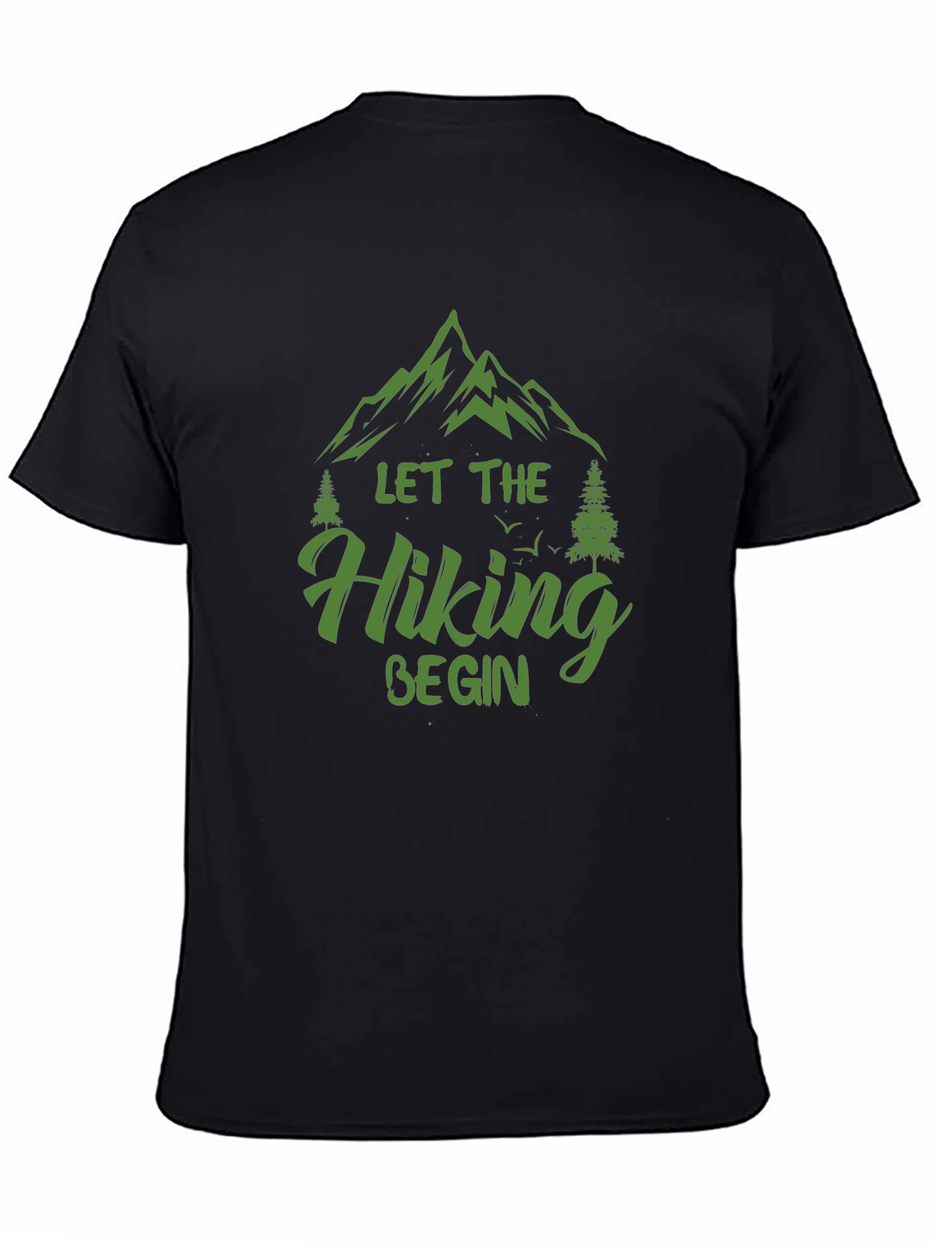 Let The Hiking Begin Black Graphic Tee