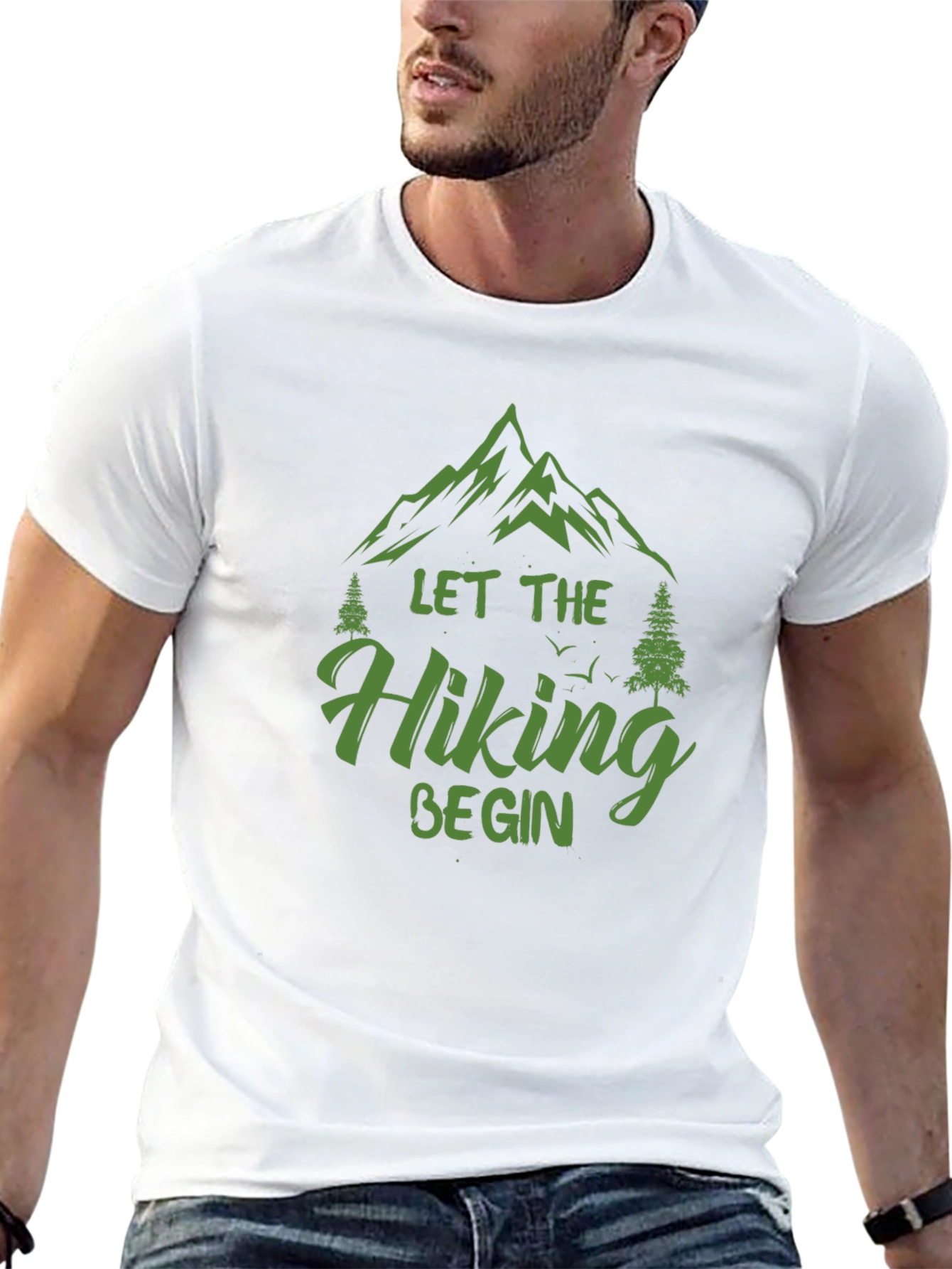 Let The Hiking Begin Black Graphic Tee