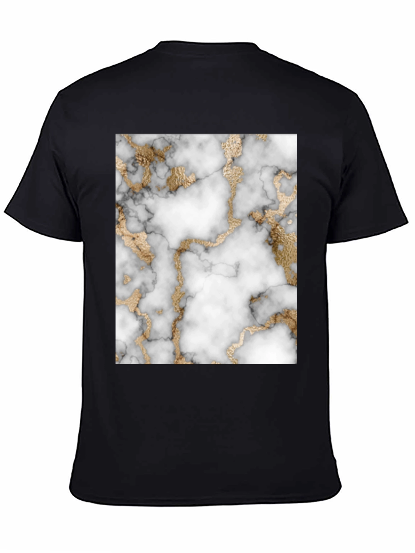 Marble & Gold Graphic Tee - Stylish Cotton T-Shirt