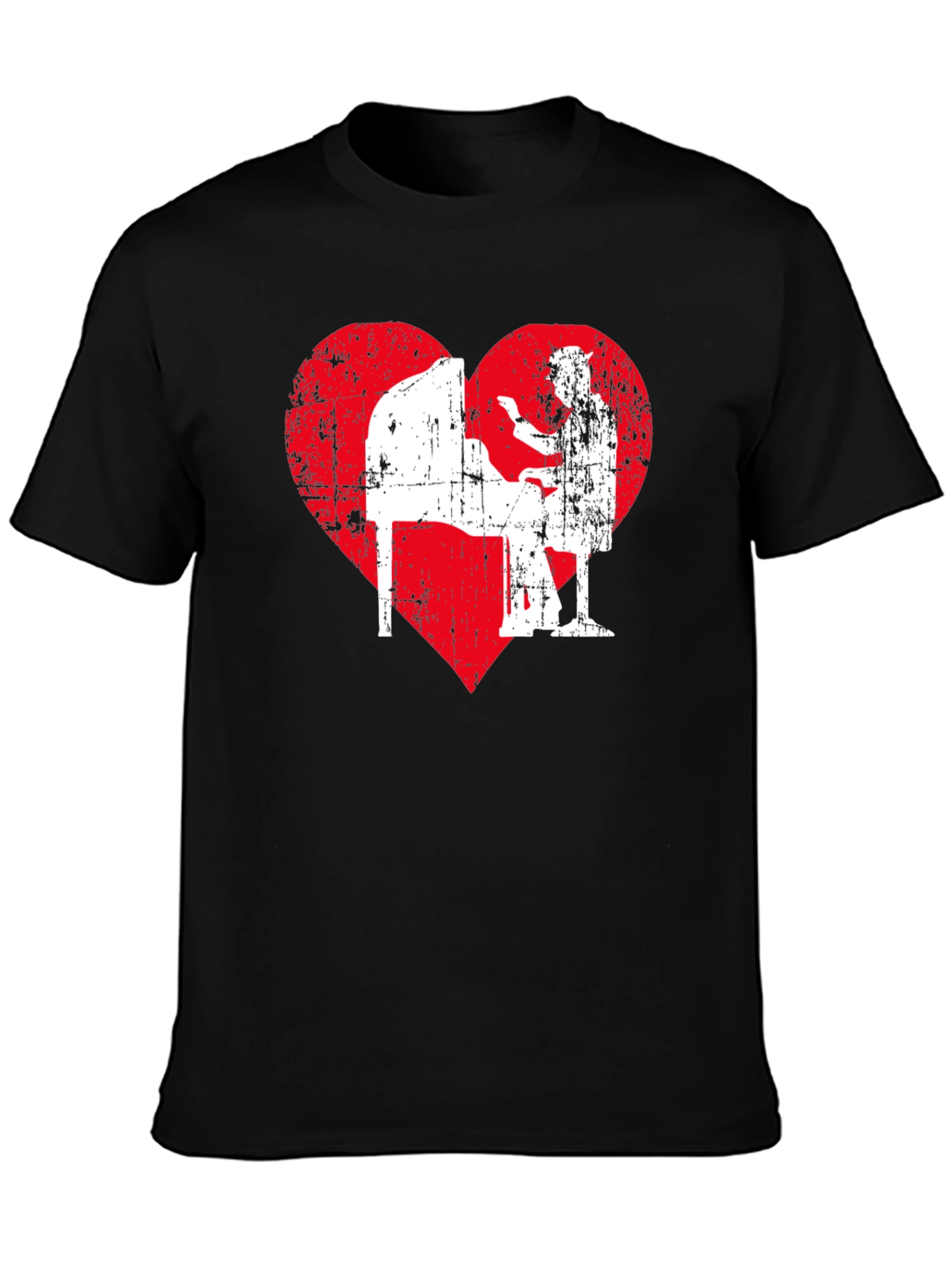 Piano Heart Graphic T-Shirt