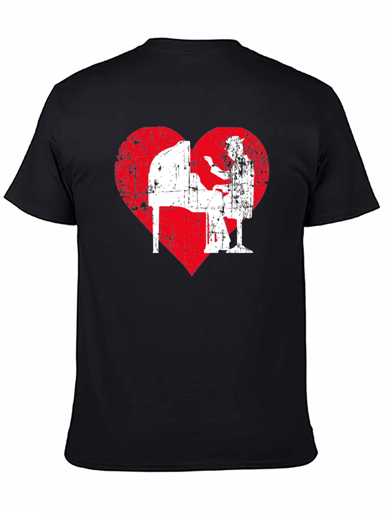 Piano Heart Graphic T-Shirt