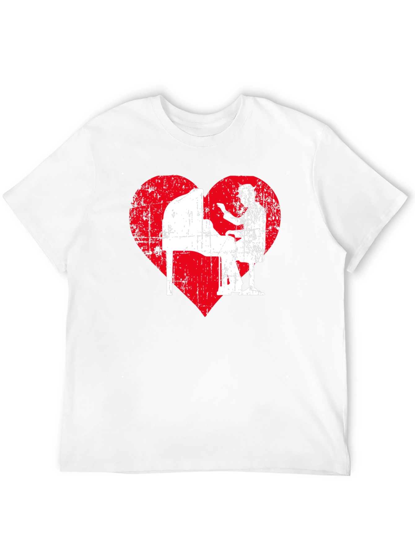 Piano Heart Graphic T-Shirt