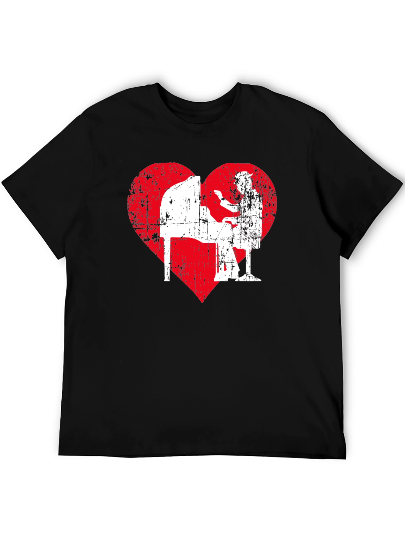 Piano Heart Graphic T-Shirt