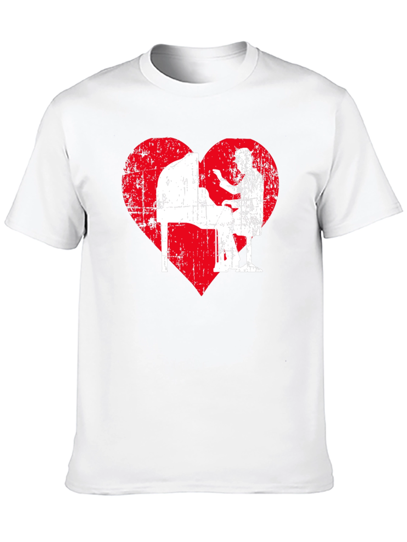 Piano Heart Graphic T-Shirt