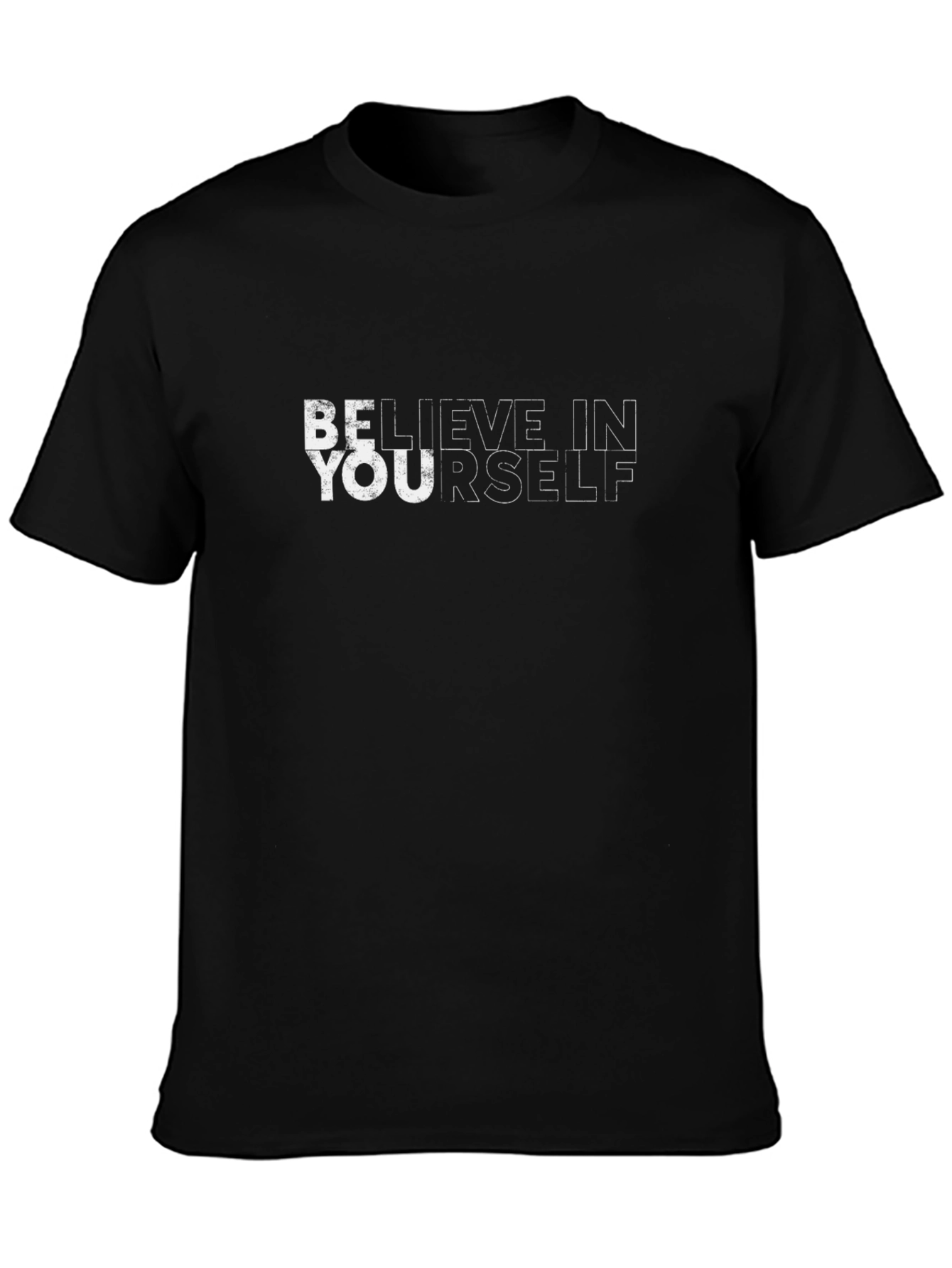 Believe In Yourself Black Graphic Tee