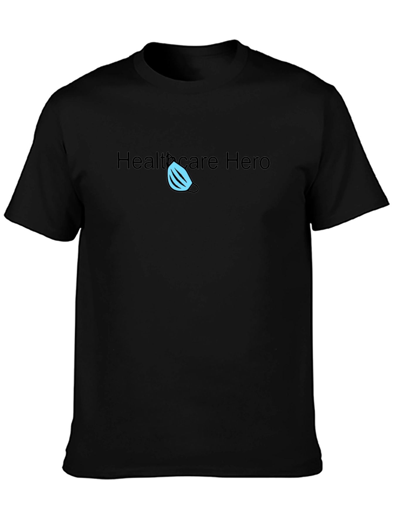 Healthcare Hero Graphic Tee - Black Crew Neck
