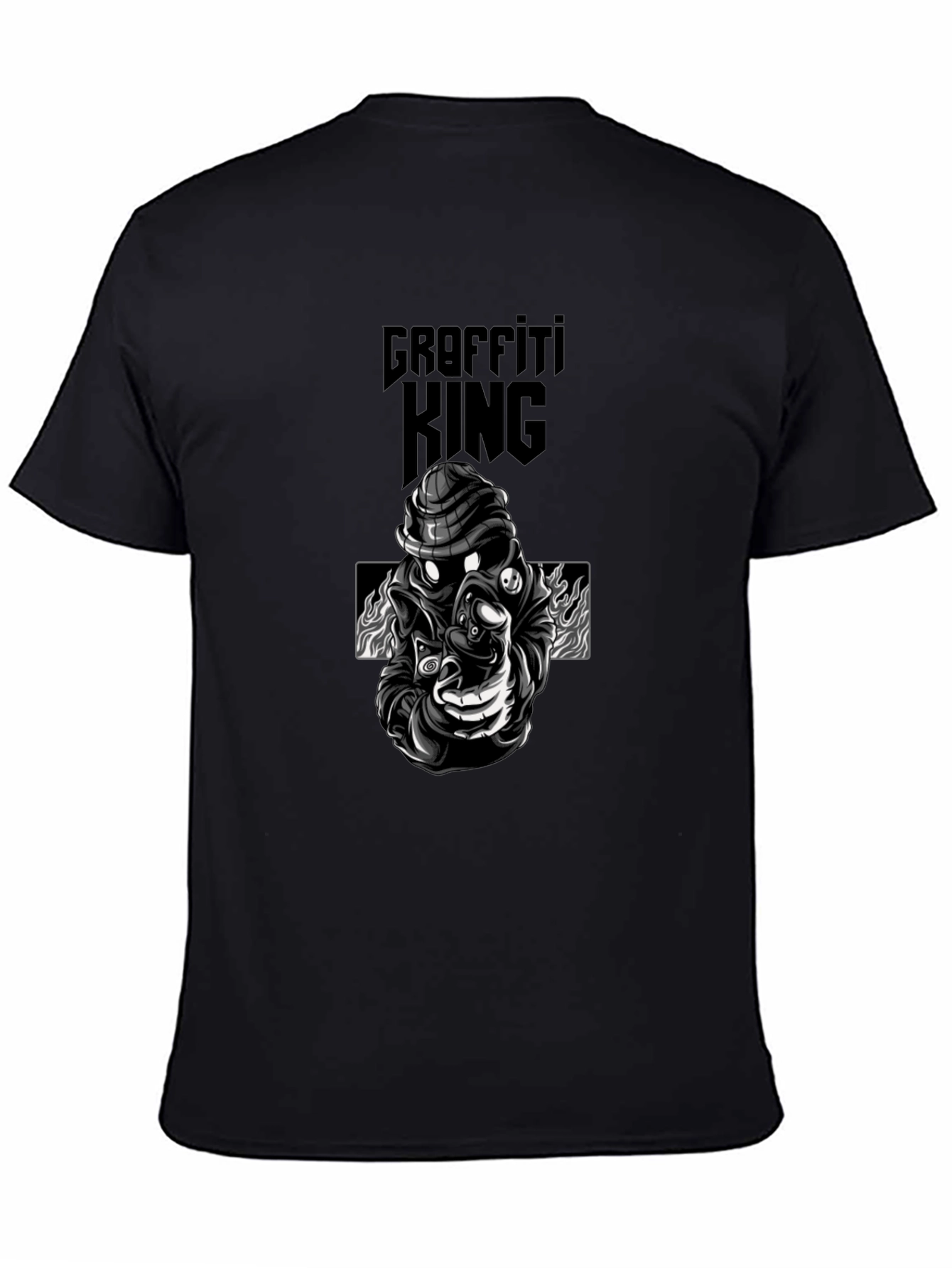 Graffiti King Graphic Black T-Shirt