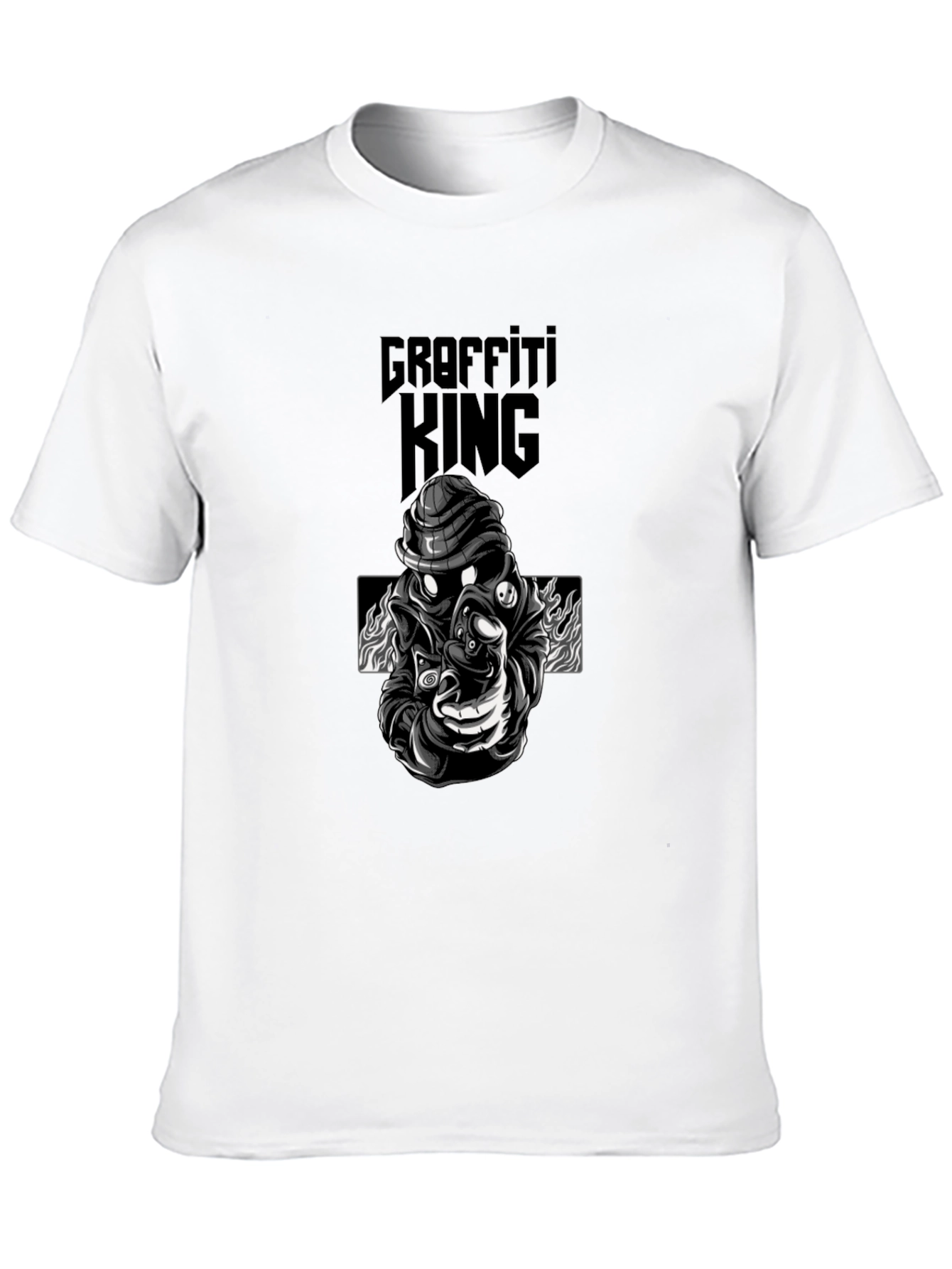 Graffiti King Graphic Black T-Shirt